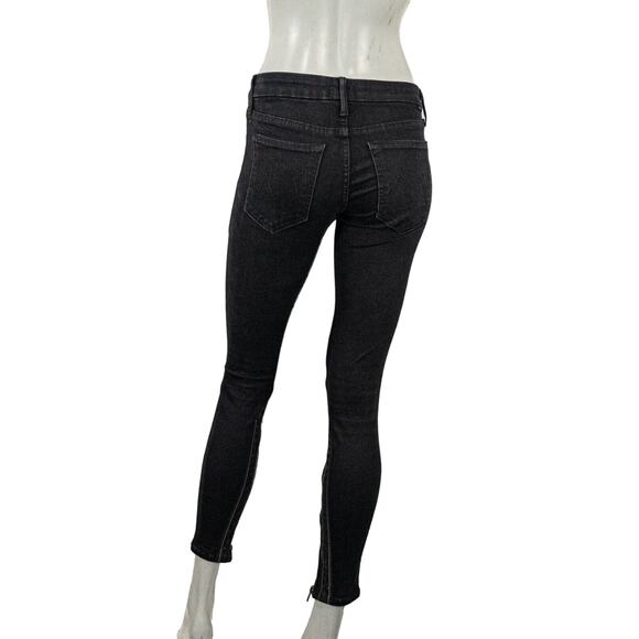 MOTHER denim Looker inside Zip Jeans Black Sheep Princess embroidered sz 26 - Picture 4 of 14